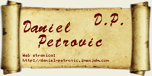Daniel Petrović vizit kartica